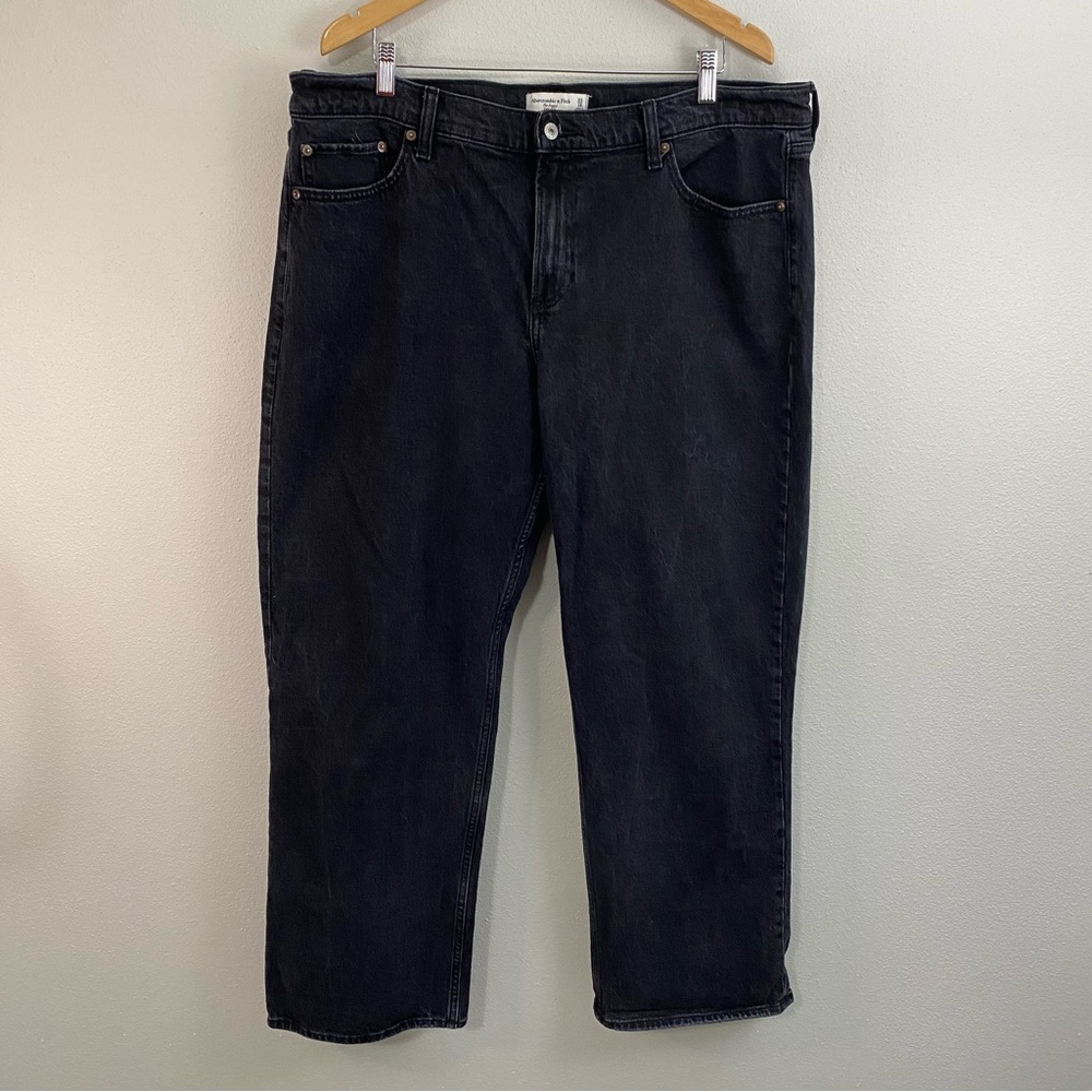 Abercrombie and Fitch The Baggy Low Rise Curve Love‎ Black Jeans  W33 / 16L